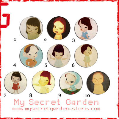 Yoshitomo Nara 奈良 美智 Pop Art Pinback Button Badge Set 4a or 4b( or Hair Ties / 4.4 cm Badge / Magnet / Keychain Set ) Yoshitomo Nara 奈良 美智 Pop Art Pinback Button Badge Set 4a or 4b( or Hair Ties / 4.4 cm Badge / Magnet / Keychain Set )